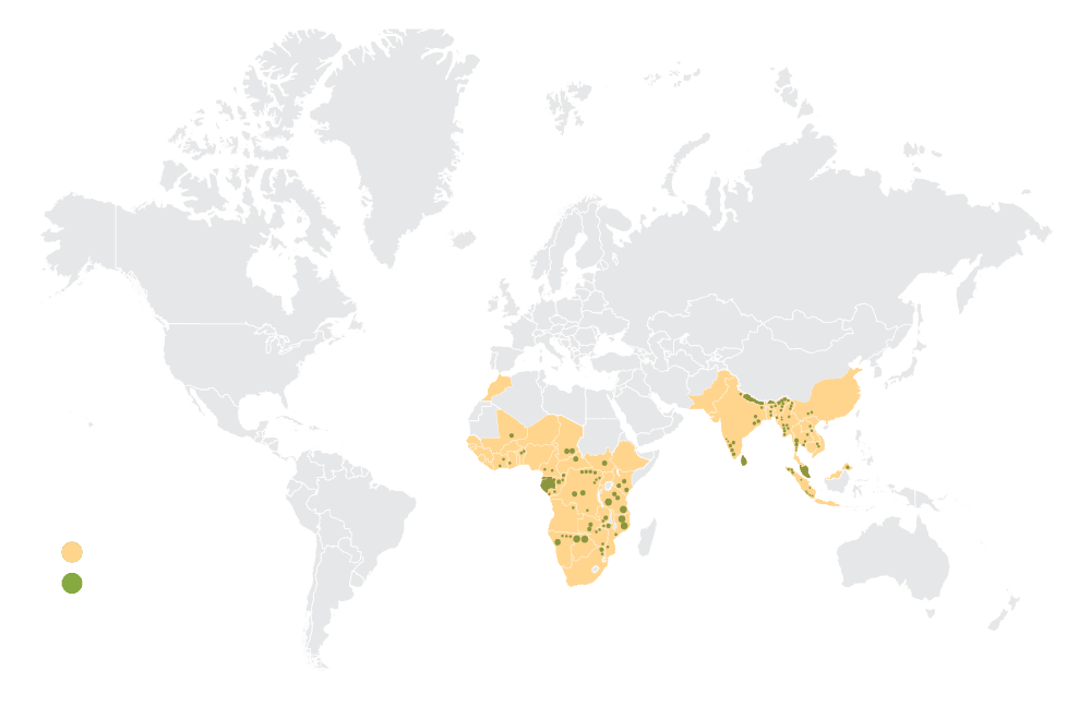 WYCD - endangered species - Historic Elephant Range map
