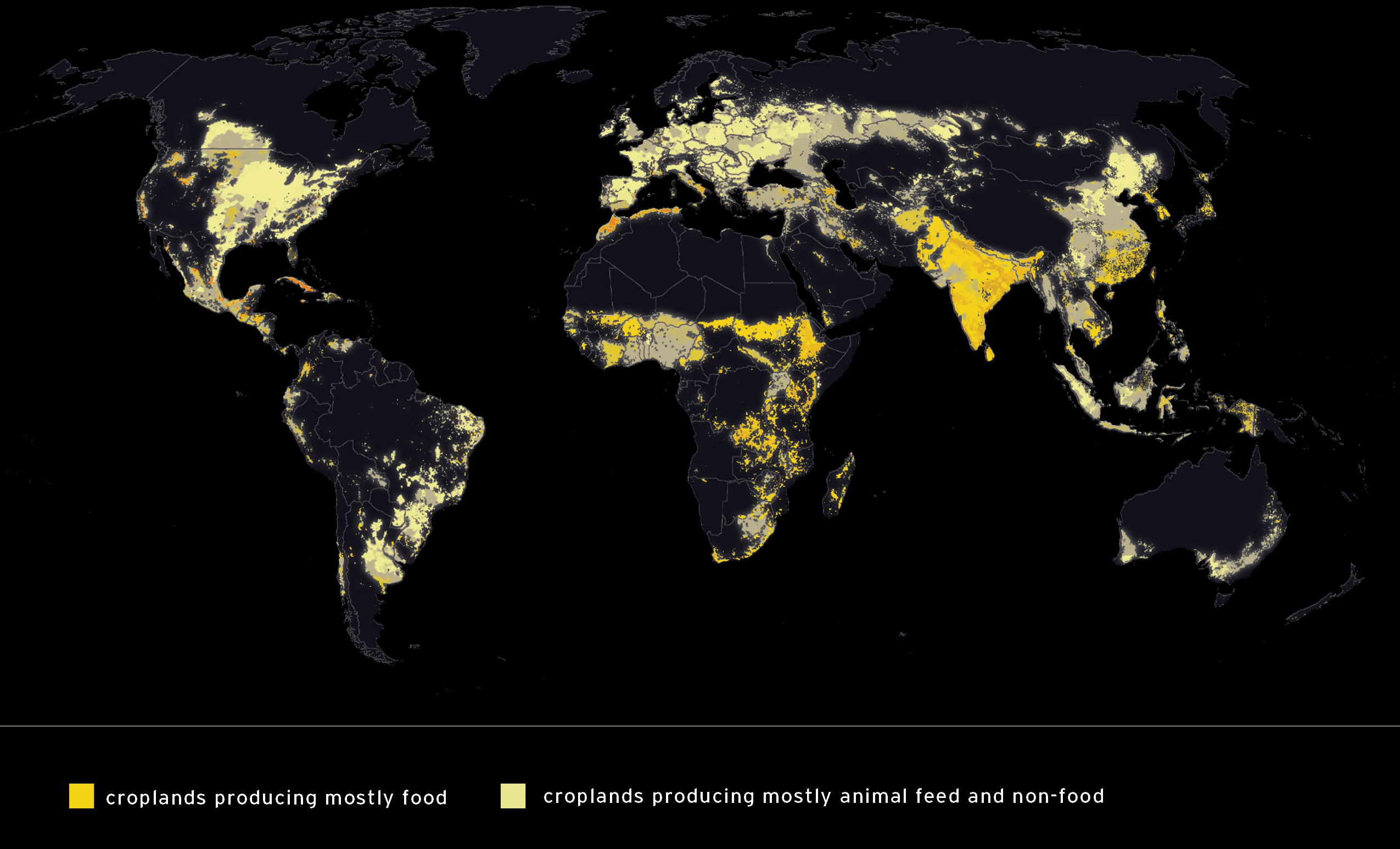 Ag & Ranching - Croplands Map with key