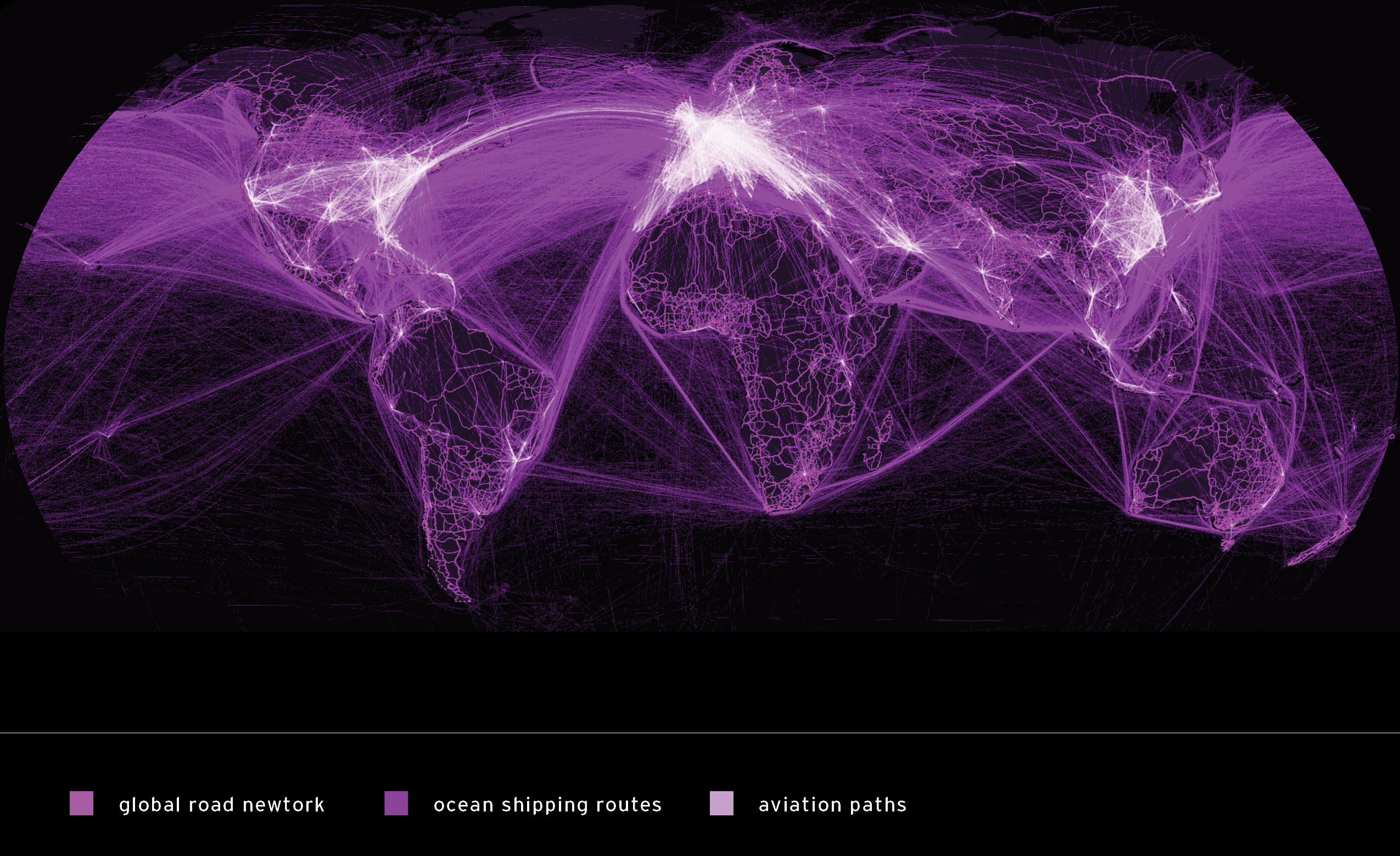 Transport Overview Map Transparent with key