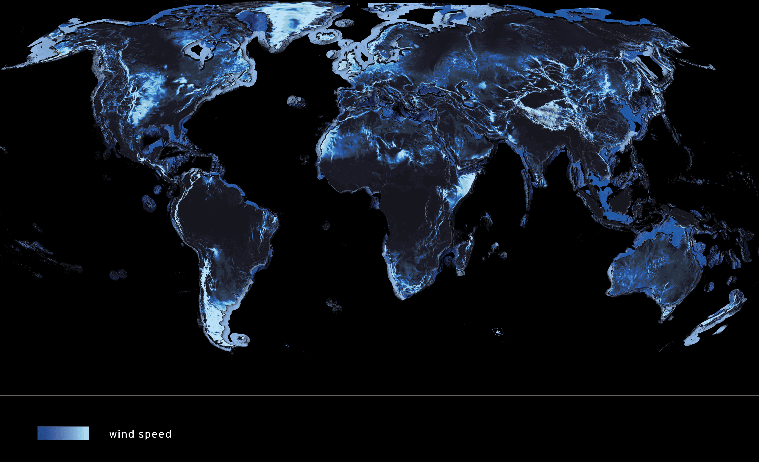 Wind Power Map with Key