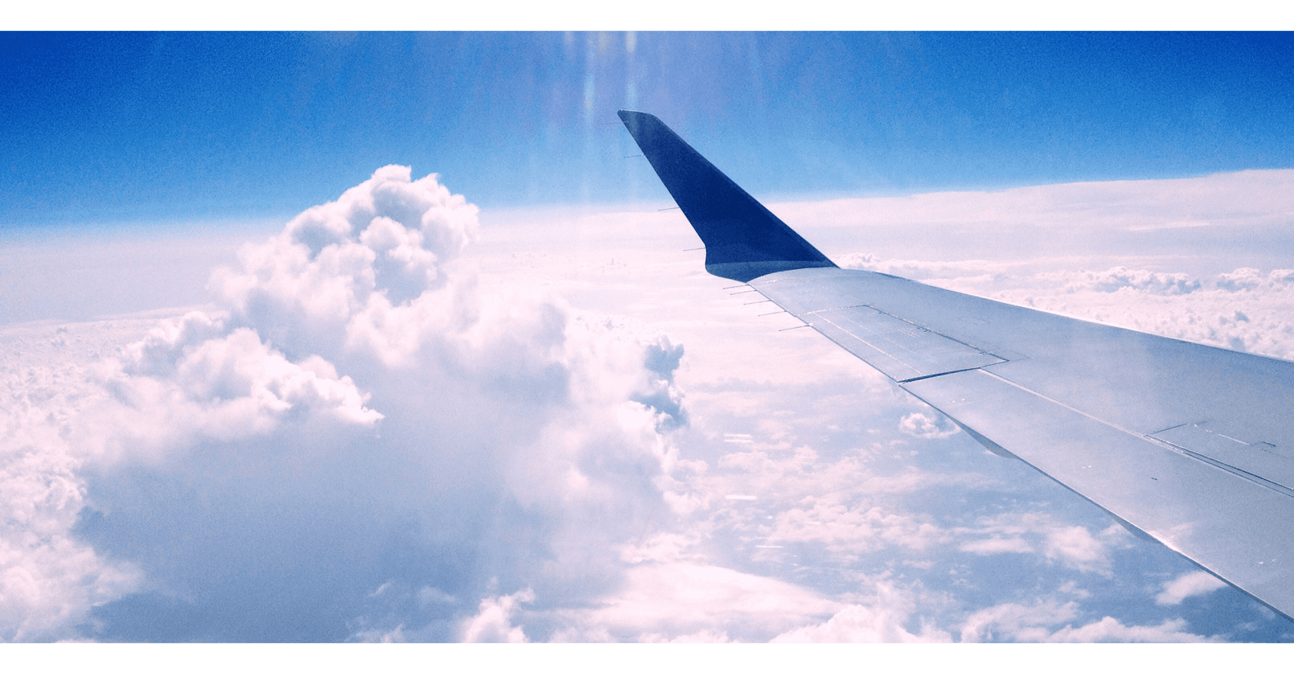 Airplane wing during the day