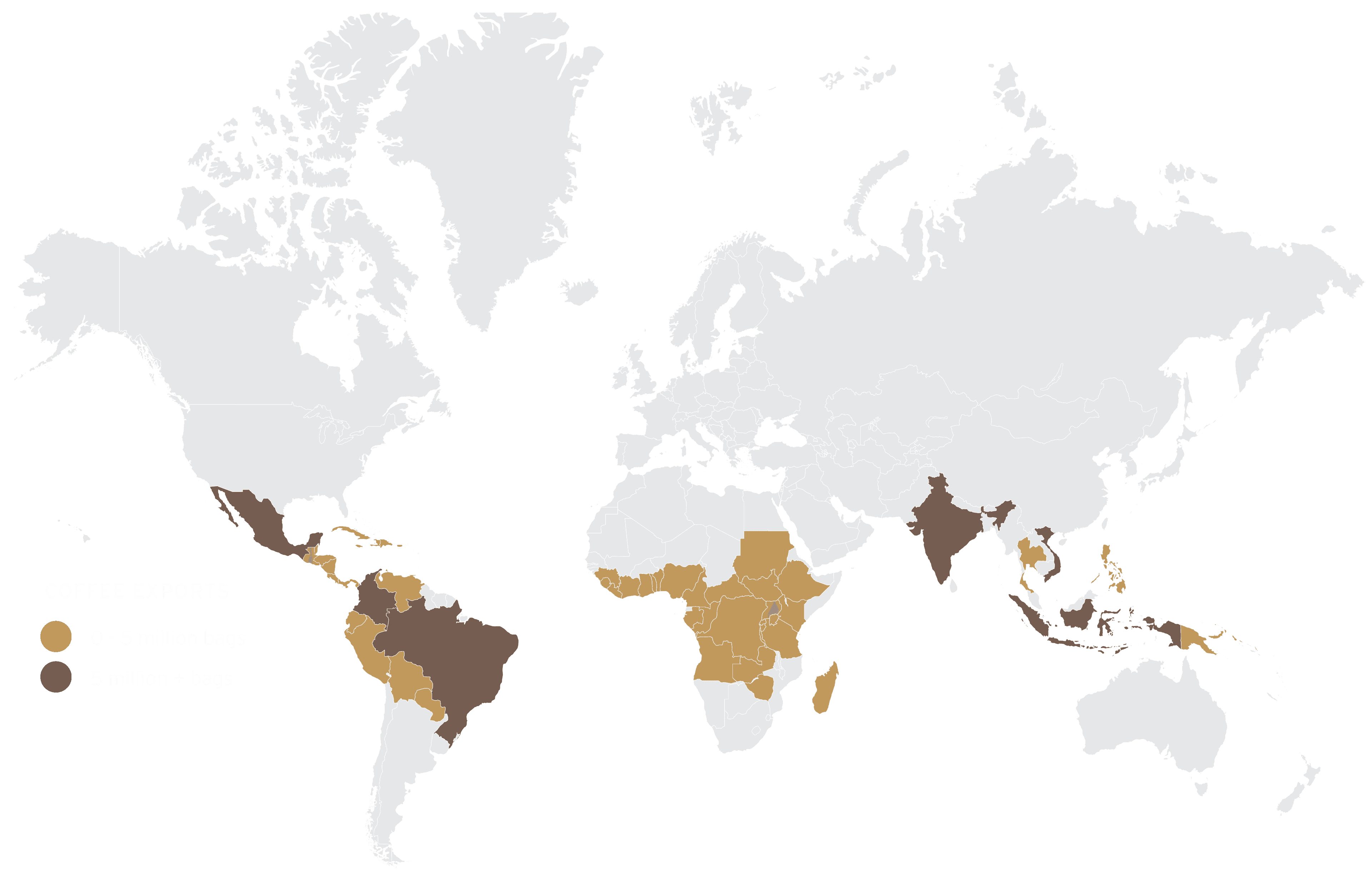 COFFEE exports map