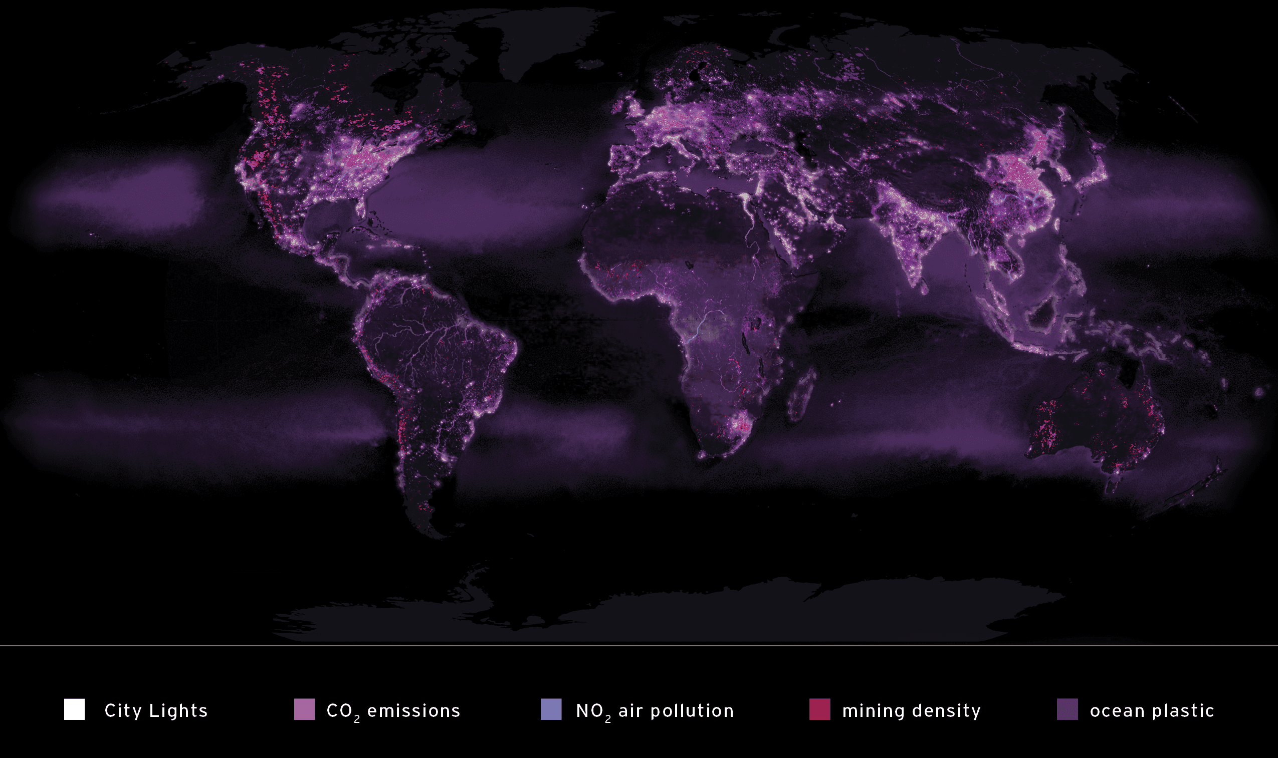 Cities and Industry overview map with key